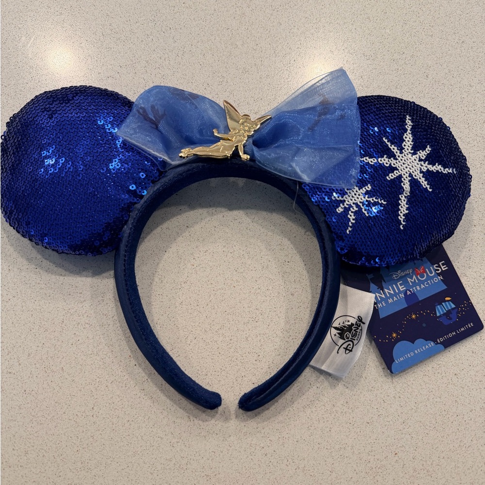 Blue Sequin Minnie Mouse Ears Headband